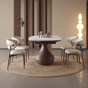 OEM Round Dining Table with Turntable