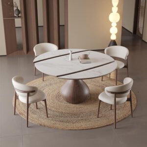 OEM Round Dining Table with Turntable