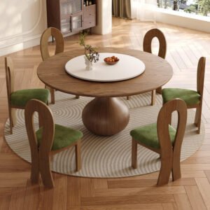 OEM Round Dining Table with Turntable