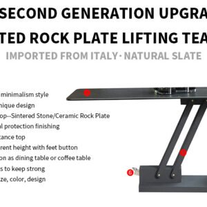 OEM Sweetcrispy Black Electric Hydraulic Coffee Table with End Stool