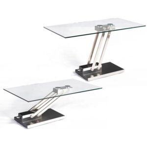 OEM Sweetcrispy Black Electric Hydraulic Coffee Table with End Stool